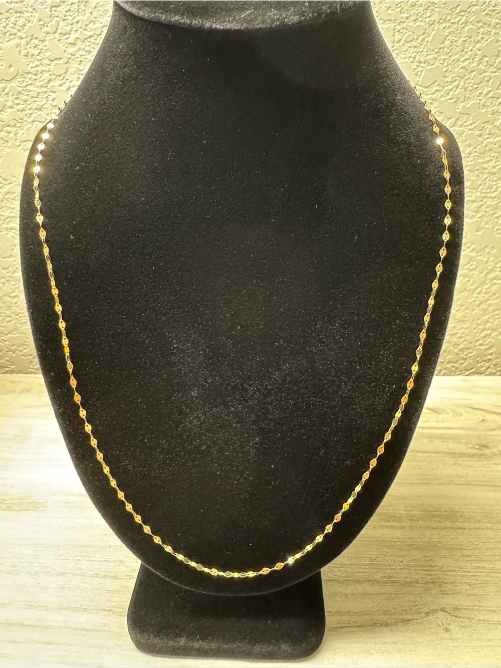 10k Gold Mirror Necklace 22” - Women's Jewelry